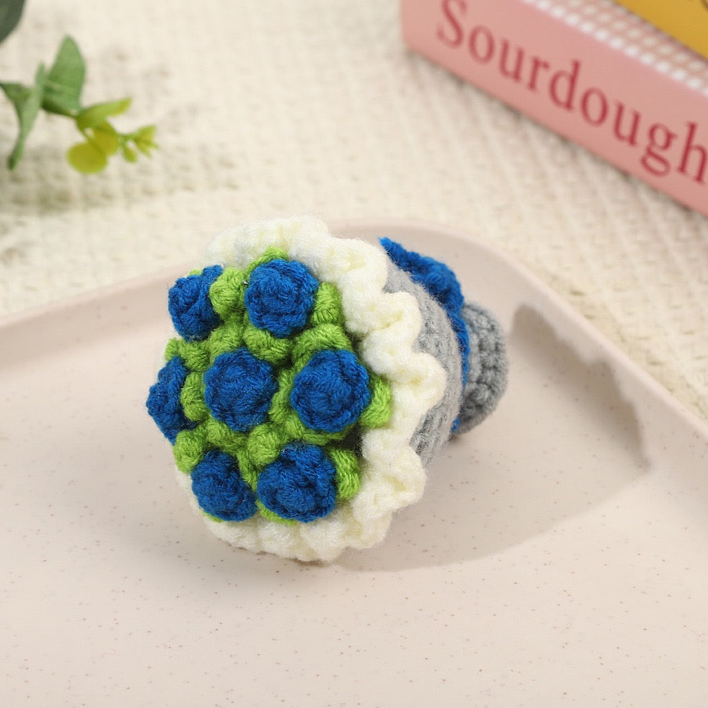 Mini Crochet Flower Bouquet – Handmade Yarn Flowers