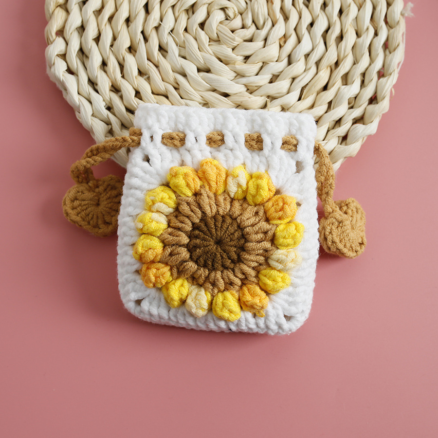 Handcrafted Mini Drawstring Pouch(Headphones Cover、Coin Purse)