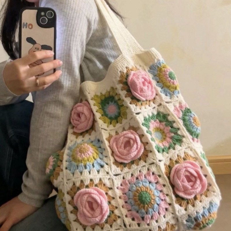 Handcrafted Camellia Shoulder Bag--Unfinished Products(Giveaway Material Pack+Tools+Tutorial)