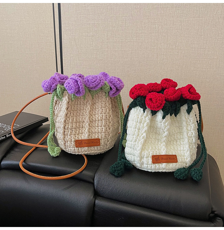 Handcrafted Rose shoulder bag