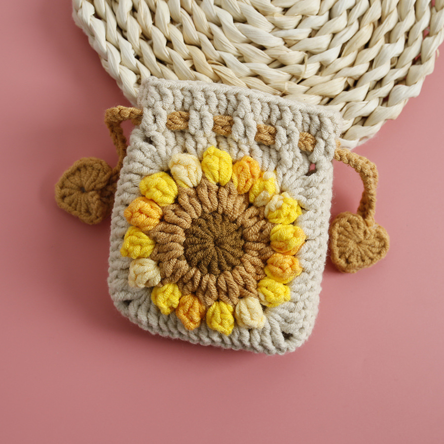 Handcrafted Mini Drawstring Pouch（Headphones Cover、Coin Purse）