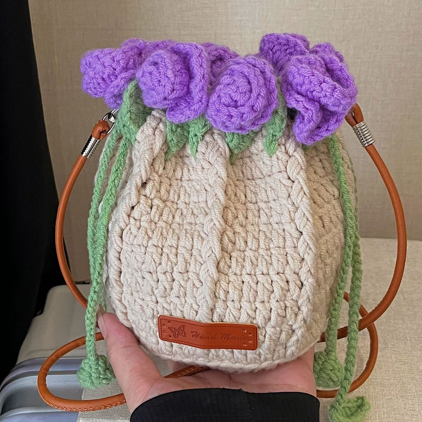 Handcrafted Rose shoulder bag