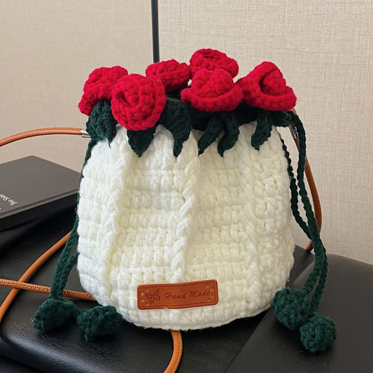 Handcrafted Rose shoulder bag