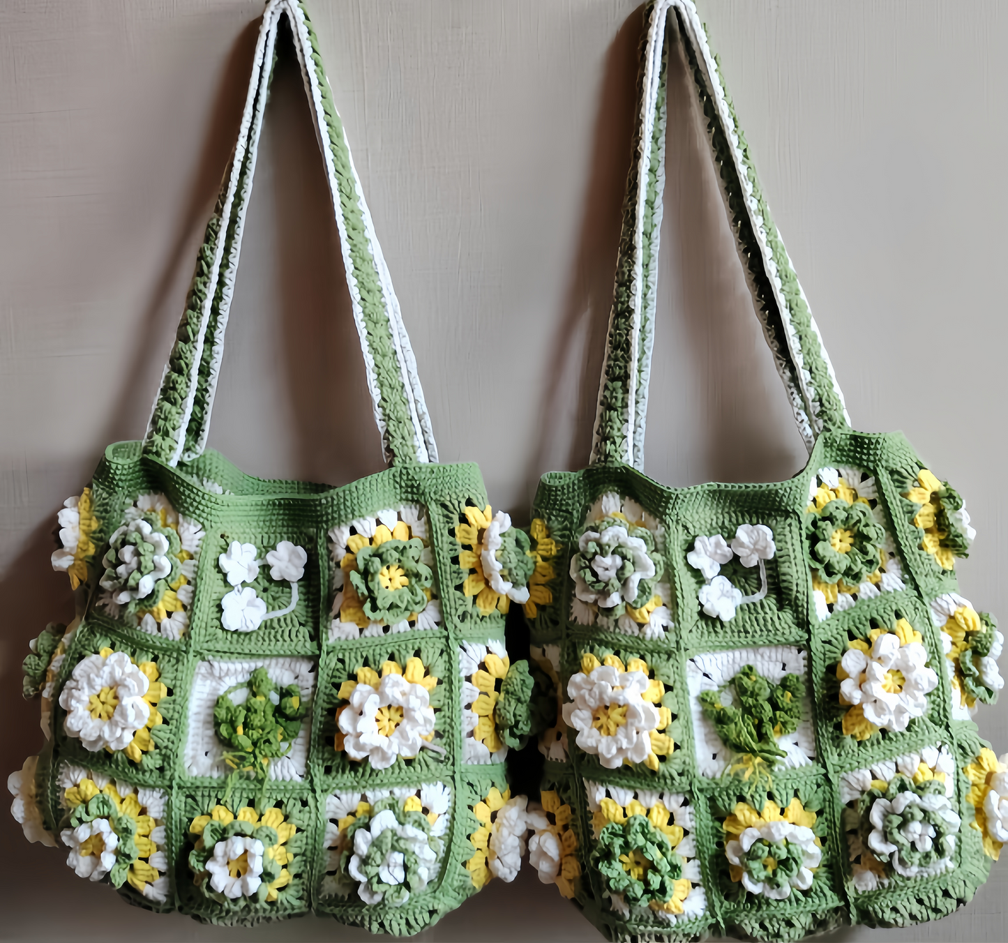 Handcrafted Cream Floral Shoulder Bag – Perfect for Everyday & Special Occasions