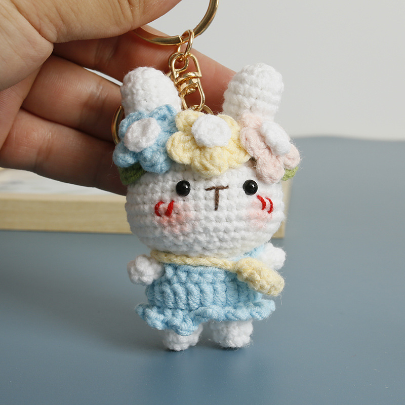Handcrafted Crochet Flower Bunny