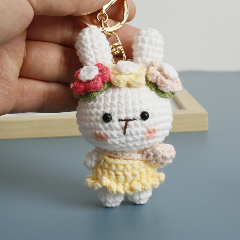 Handcrafted Crochet Flower Bunny