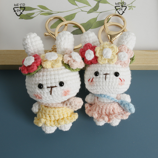Handcrafted Crochet Flower Bunny