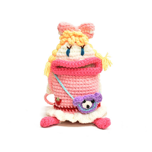 Handcrafted Sausage Mouth Girl Crossbody Bag