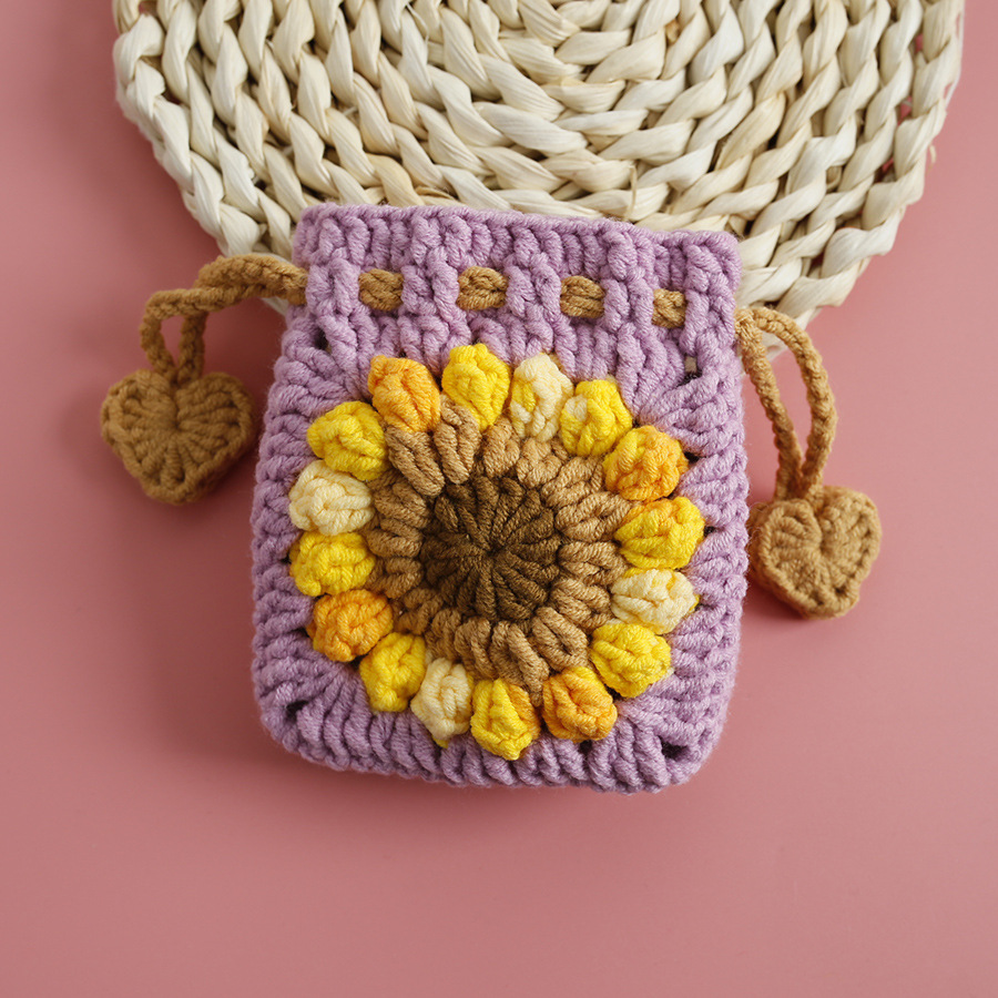 Handcrafted Mini Drawstring Pouch（Headphones Cover、Coin Purse）