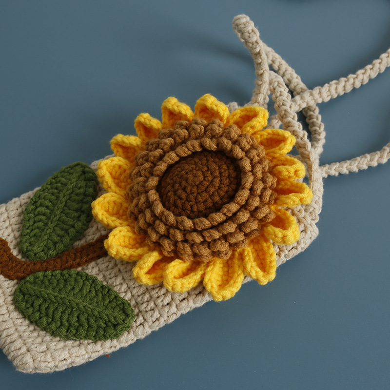 Handcrafted Sunflower Shoulder Bag